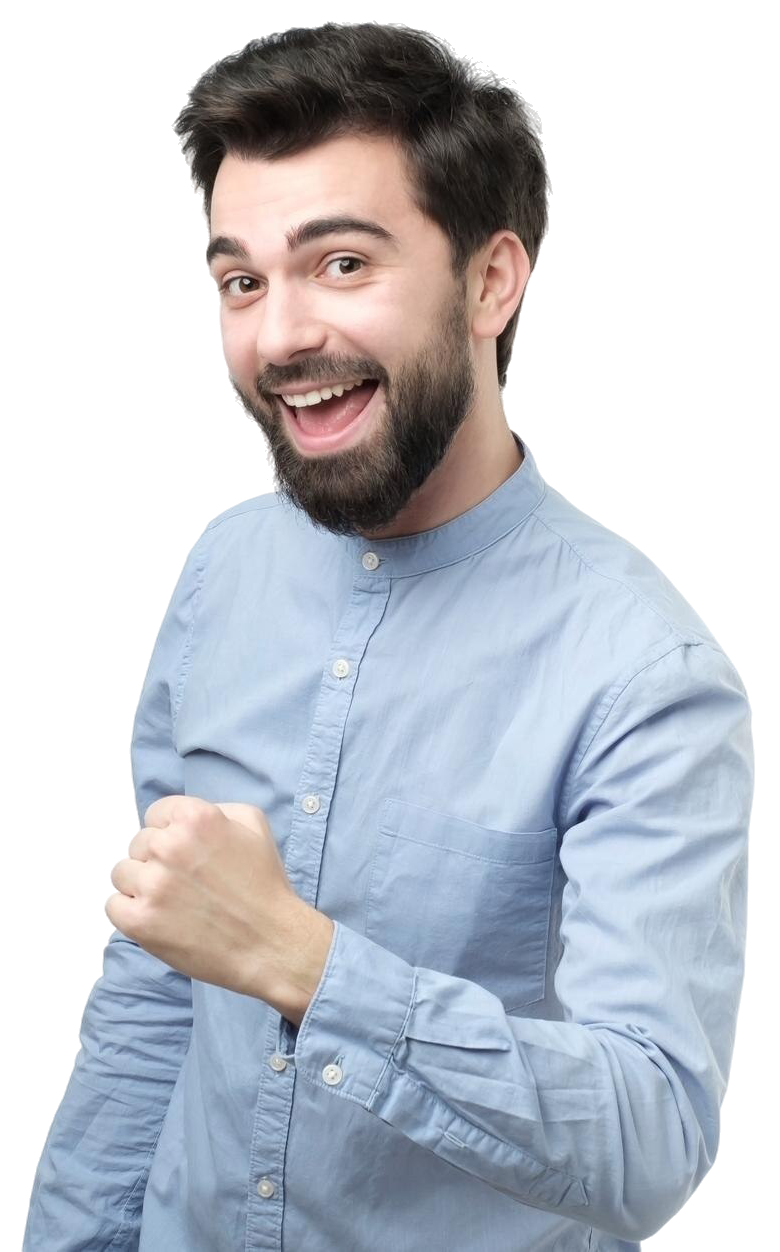 Confident man with healthy hair